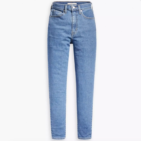 Levi's High Waisted Taper Jeans - Size 28 - Mid Stone Wash - Picture 1 of 8